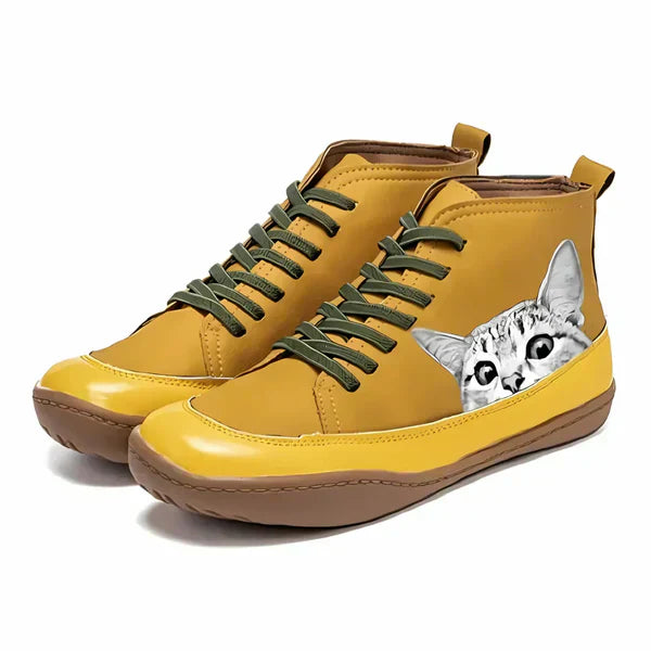 Silamoda™ | Botines de piel para amantes de los gatos