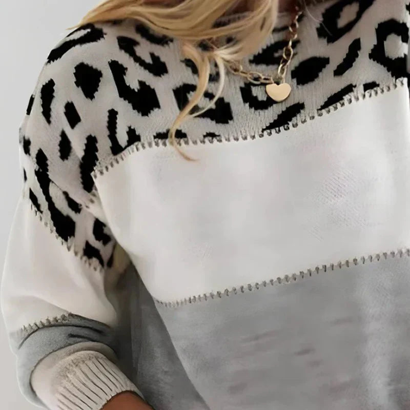Suéter elegante de leopardo